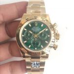 Rolex Daytona Emerald Green Dial Yellow Gold Watch (904L SS)